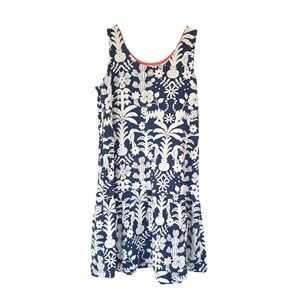 Mini Boden Girls Navy White Jungle Tiger Toucan Dress 11-12Y